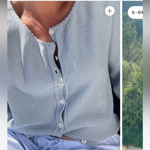 Djerf Avenue Amorini Cardigan Blue! Size M. Worn twice! - Picture 9 of 9